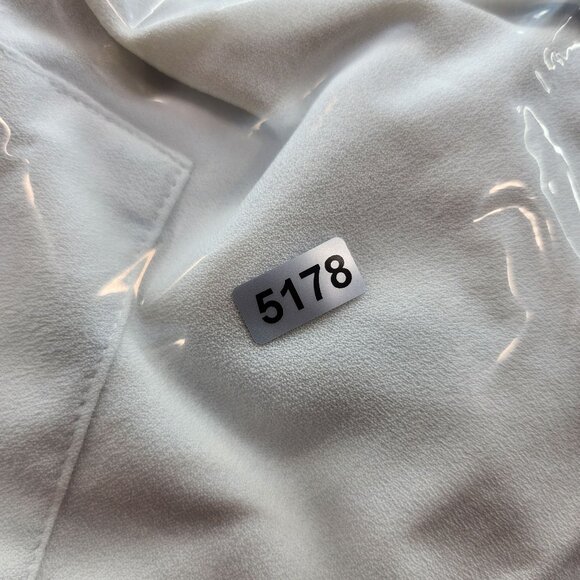 Womens White 41 Hawthorn Button-Up Blouse Polyester Roll-Up Sleeves Size S - Picture 11 of 11